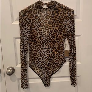 Leopard see-through top large
